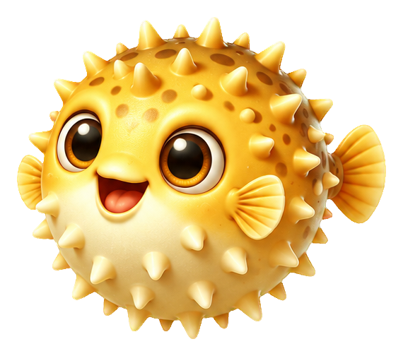 Preview for 3d Ocean Friends Pufferfish