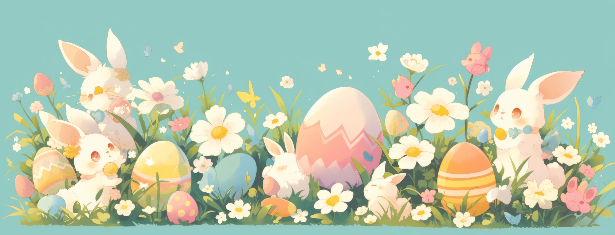 Preview for Easter-floral-decoration-easter-facebook-background-7dc43