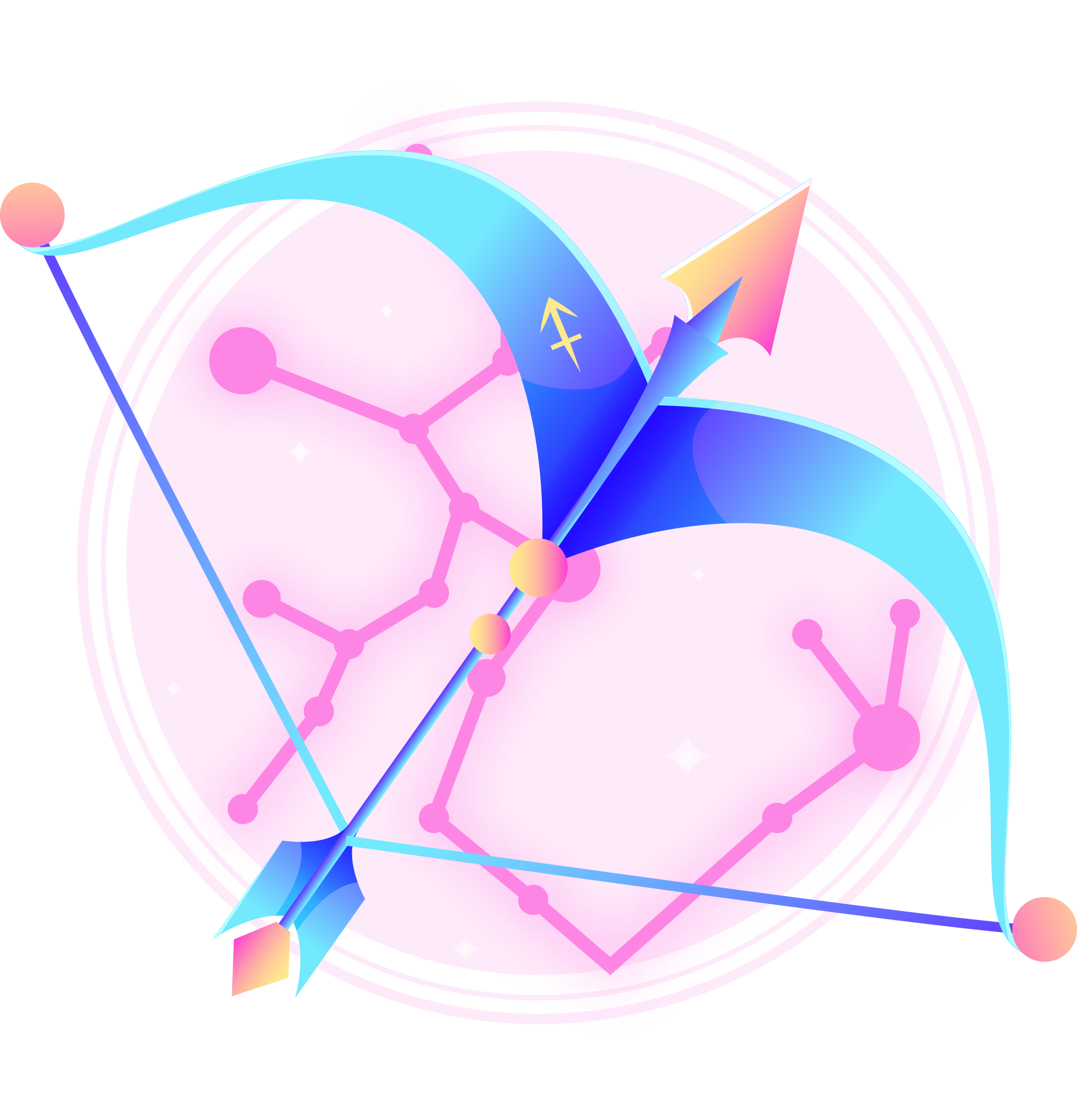 Preview for Abstract-pink-design-element-zodiac-sticker-f1ca3