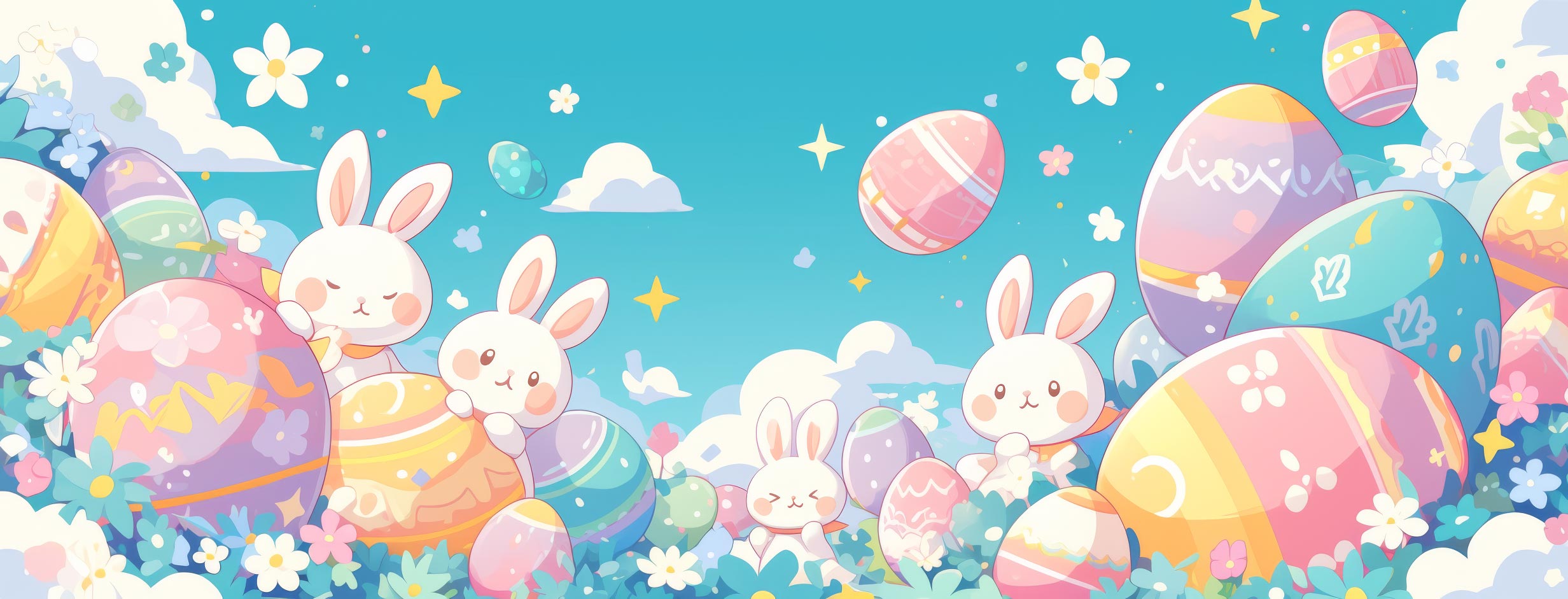 Preview for Easter-eggs-bunnies-illustration-easter-facebook-background-cec5b