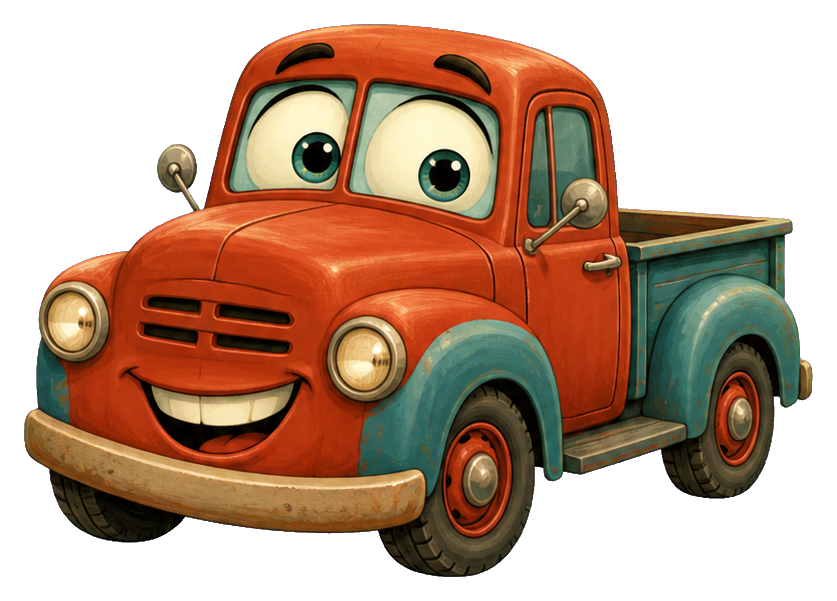 Preview for Goofy Vintage Pickup Character Sticker