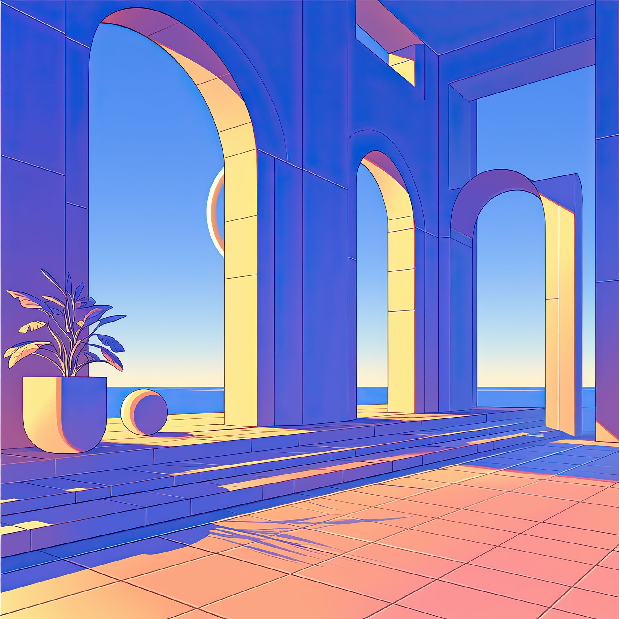 Preview for Serene-archway-landscape-abstract-backdrop-background-147eb