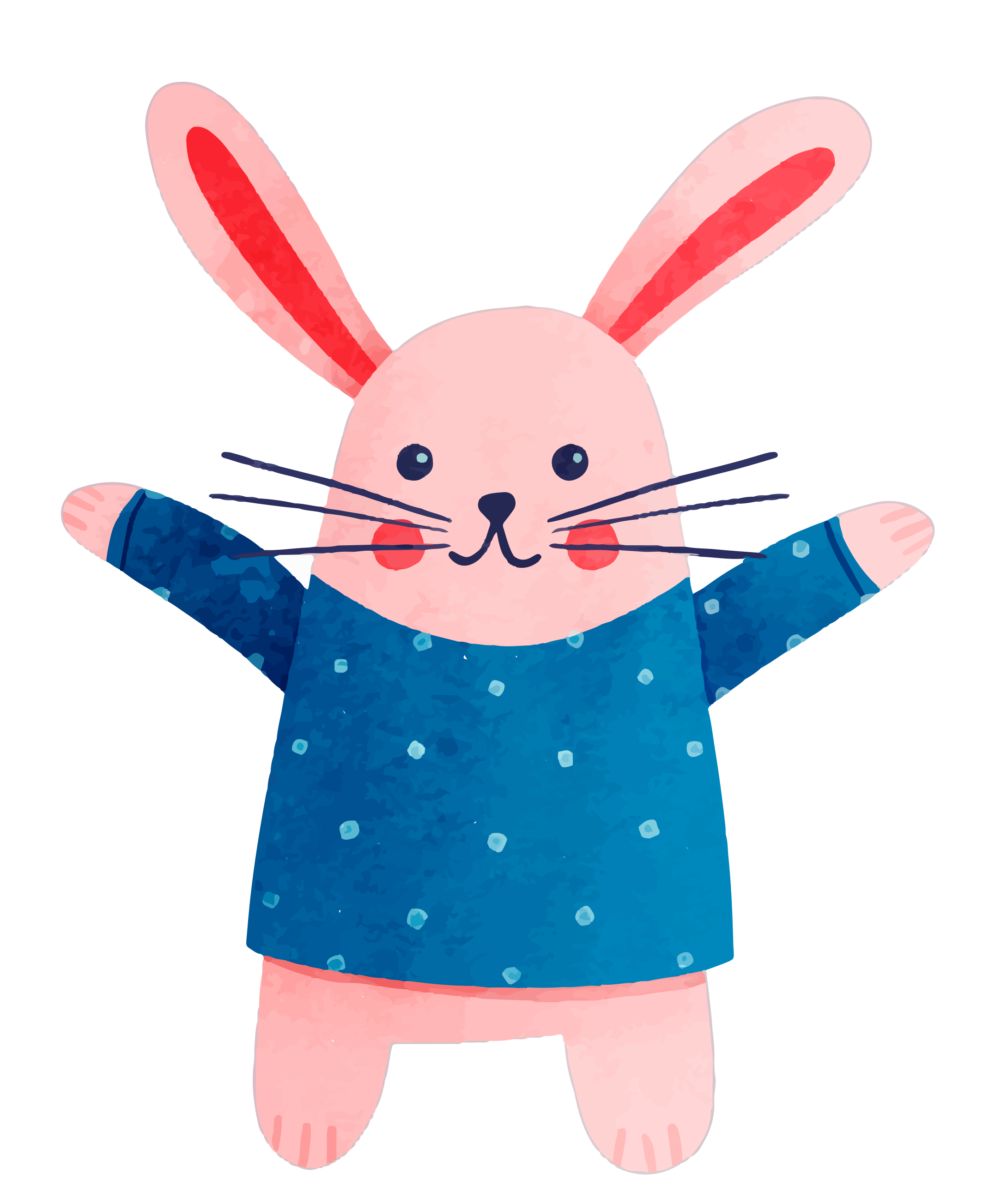 Preview for Cartoon-bunny-character-design-watercolor-christmas-sticker-3a7f6