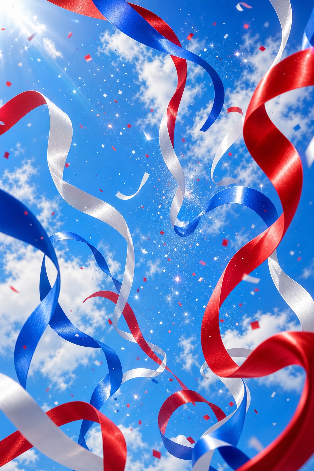 Preview for Fourth Of July Ribbons Stock Background