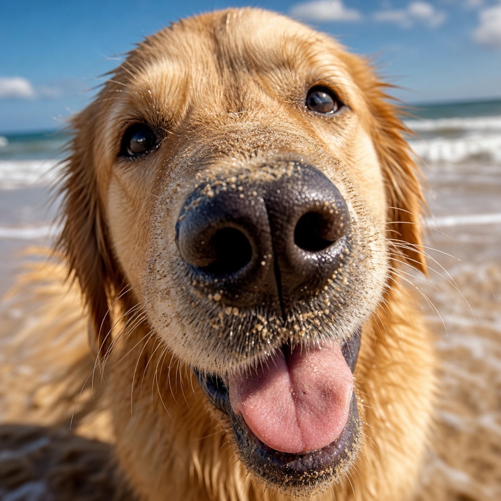Preview for Funny Dog Beach Close-up Background