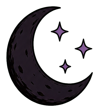 Preview for Crescent Moon Sticker For Dark Aesthetic Designs
