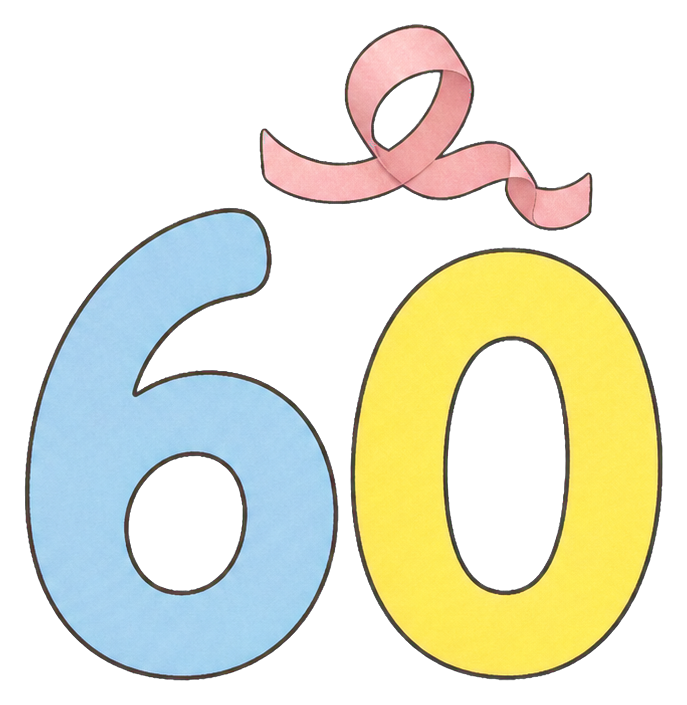 Preview for 60 Pastel Ribbon Birthday Number Sticker