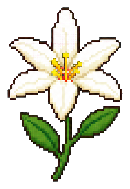 Preview for Pixel Art White Jasmine Sticker