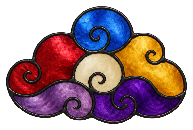Preview for Stained Glass Cloud Sticker