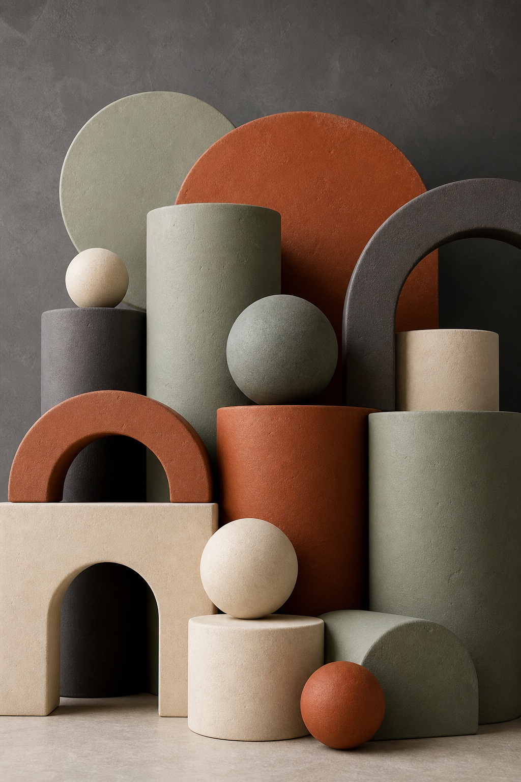Preview for Abstract 3d Clay Totems Background
