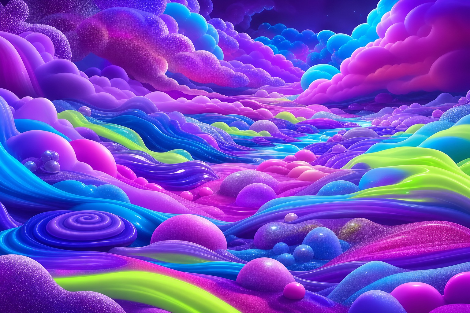 Preview for Ultraviolet Candy Landscape Background