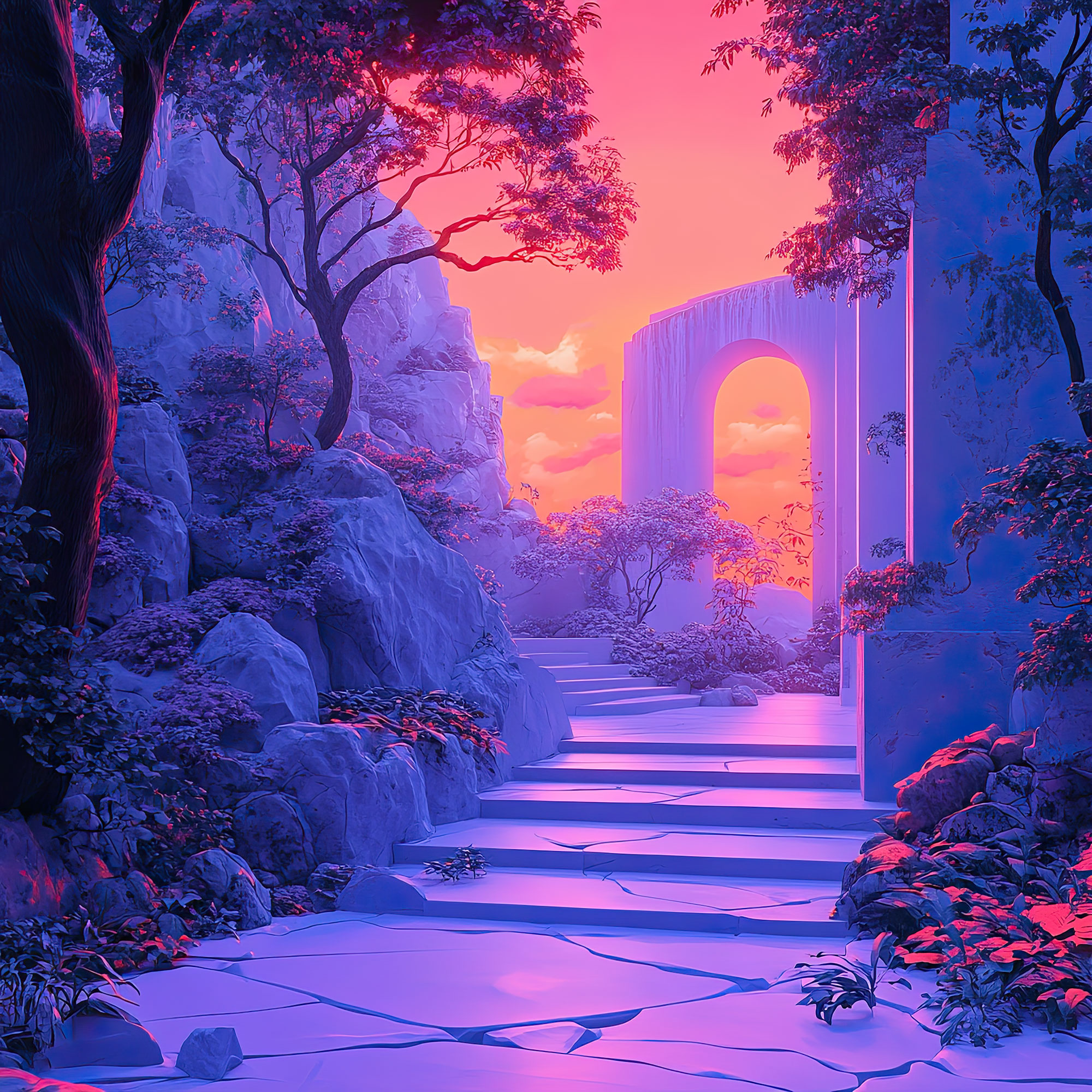 Preview for Mystical-pathway-to-serenity-whimsical-backdrop-background-bae35