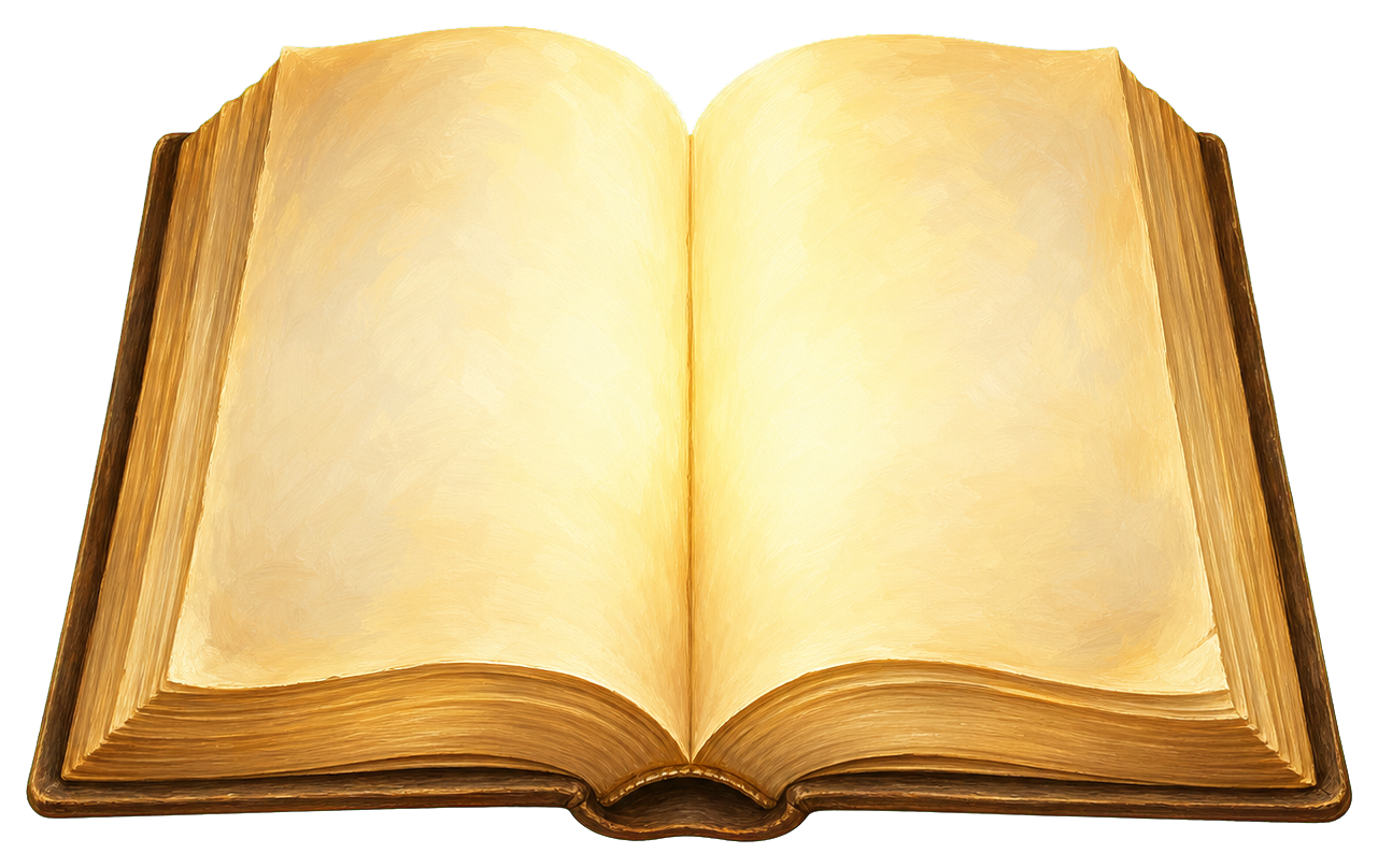 Open book with a bright glowing light shining from the pages
