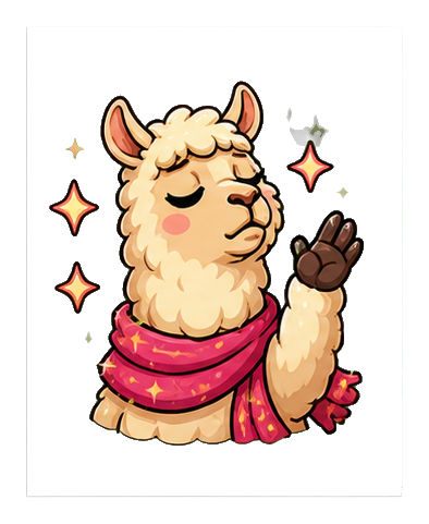 Preview for Drama Llama Sticker Graphic