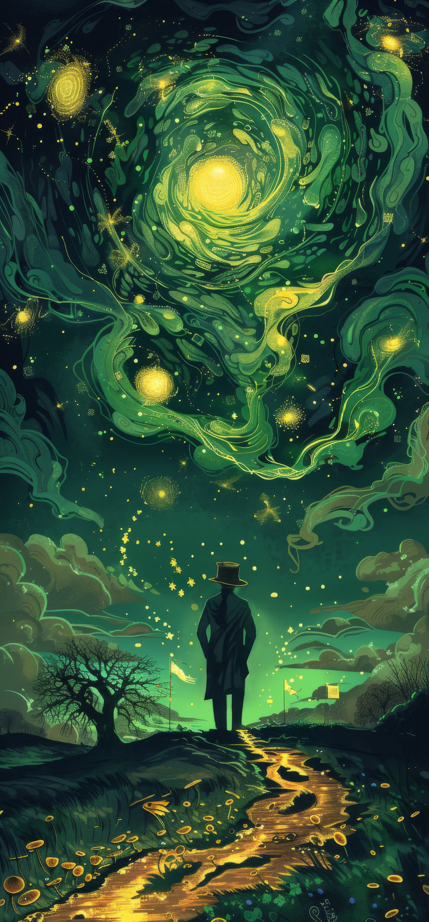 Preview for Surreal-night-sky-landscape-st-patricks-background-44caf