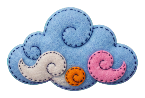 Preview for Felt Applique Cloud Sticker