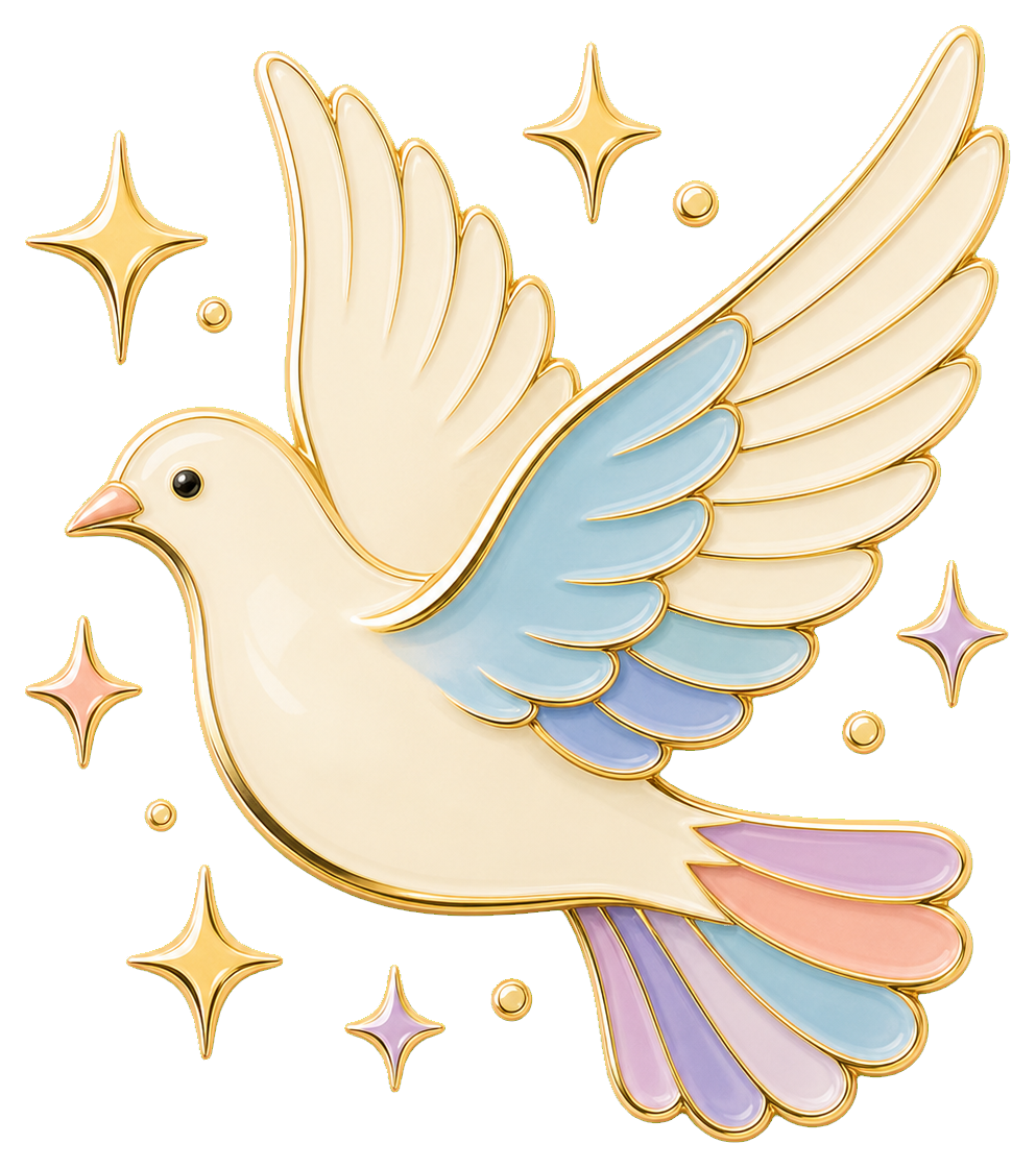 Preview for Sparkle Dove Pin Sticker
