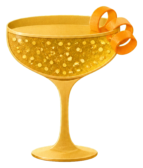 Preview for Gold Champagne Coupe 50th Birthday Sticker