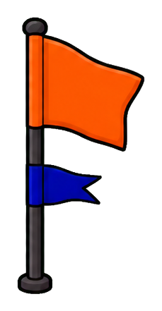 Preview for Orange Corner Flag Sticker
