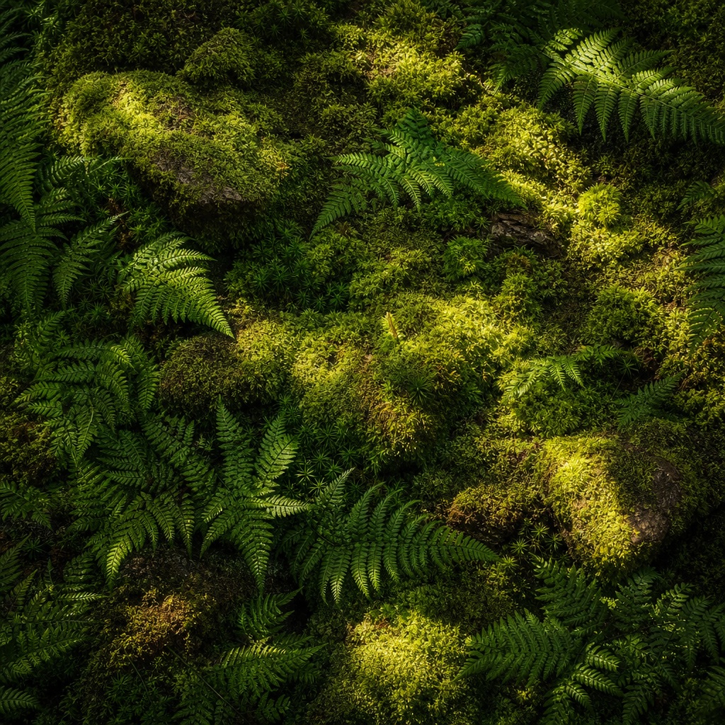 Preview for Moss And Fern Texture Background