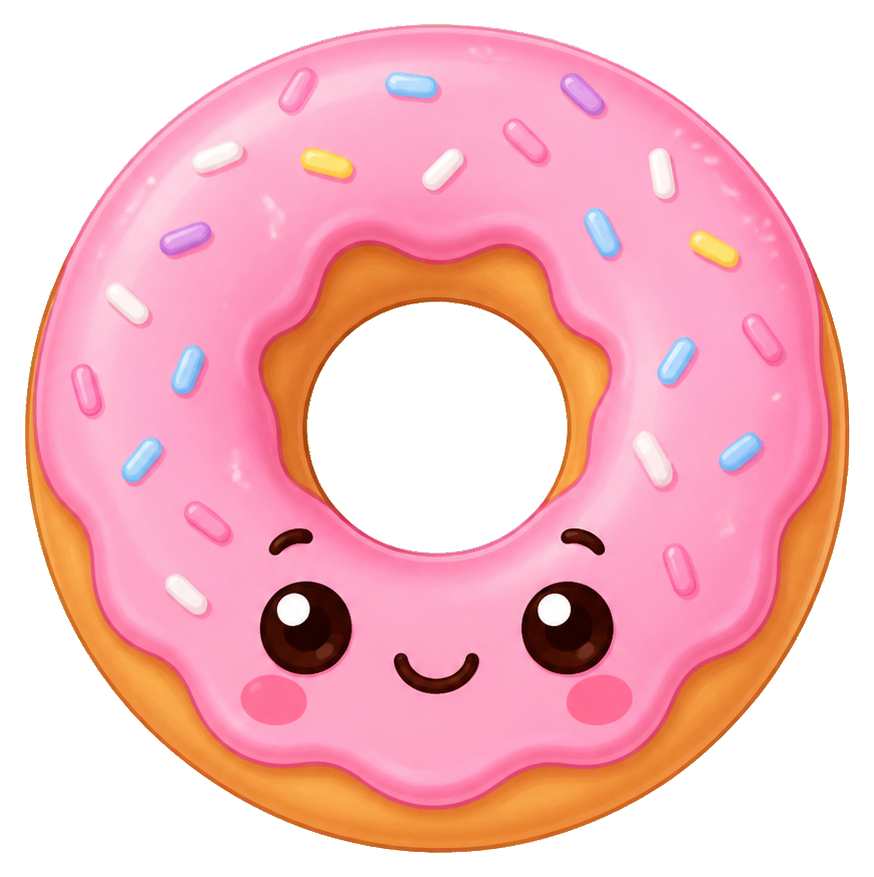 Preview for Kawaii Donut Sticker Graphic