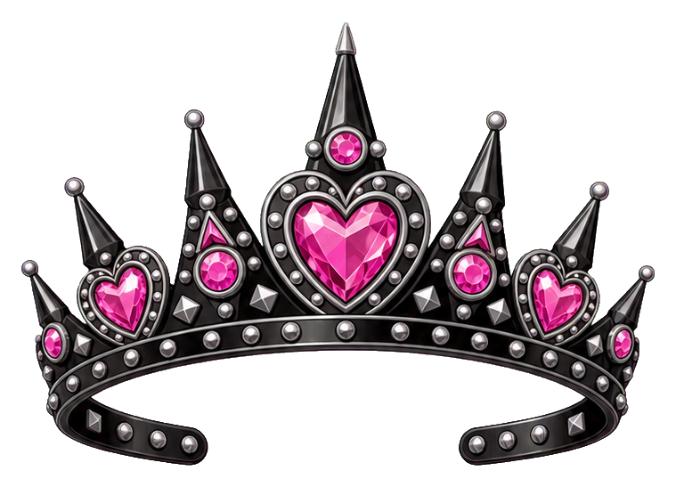 Preview for Studded Heart Tiara Sticker