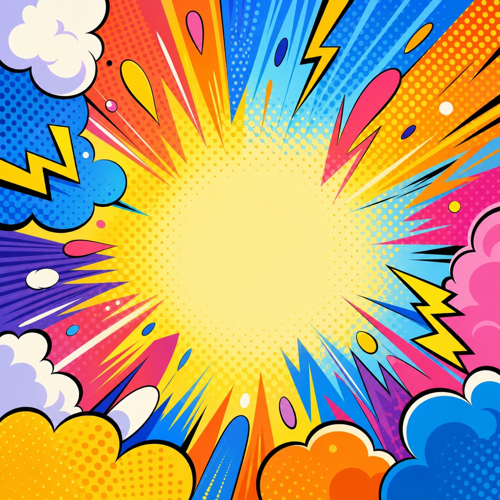 Preview for Comic Burst Cartoon Background
