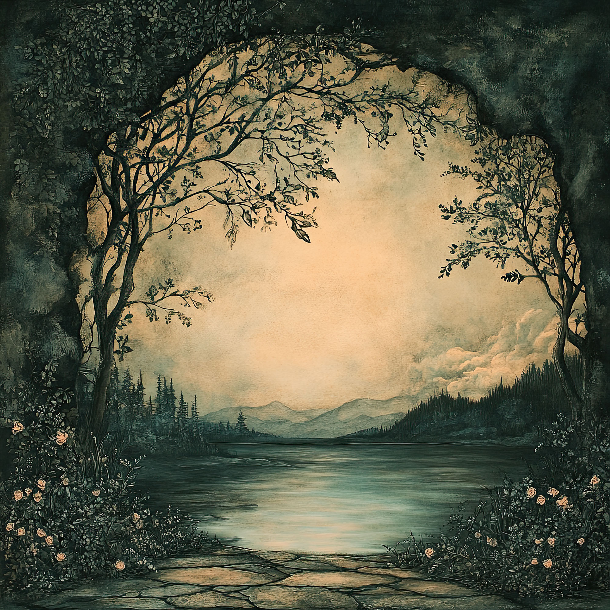 Preview for Mystical-landscape-art-template-spooky-backdrop-background-35a6b