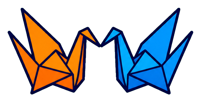Preview for Two Origami Cranes Sticker