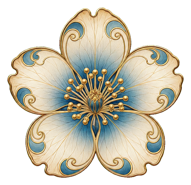 Preview for Art Nouveau Double Cherry Blossom Sticker