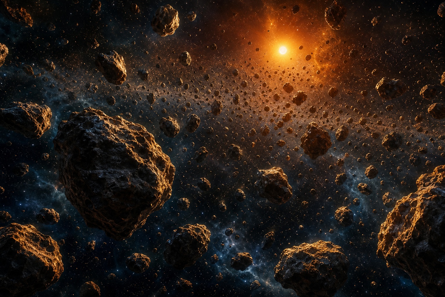 Preview for Asteroid Space Background Stock Background