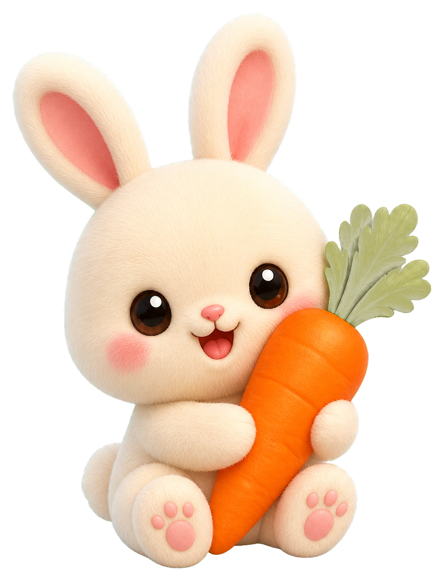 Preview for Bunny With Carrot Sticker