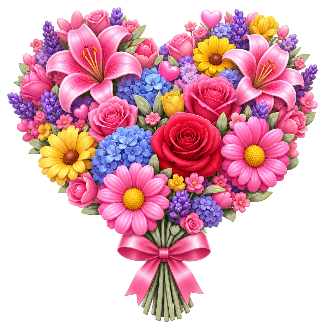 Preview for Flower Heart Bouquet Sticker