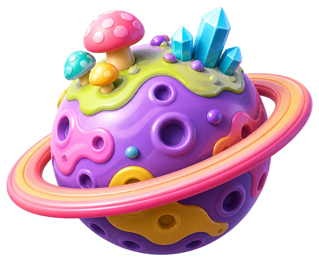 Preview for Alien Planet Sticker For Space Designs
