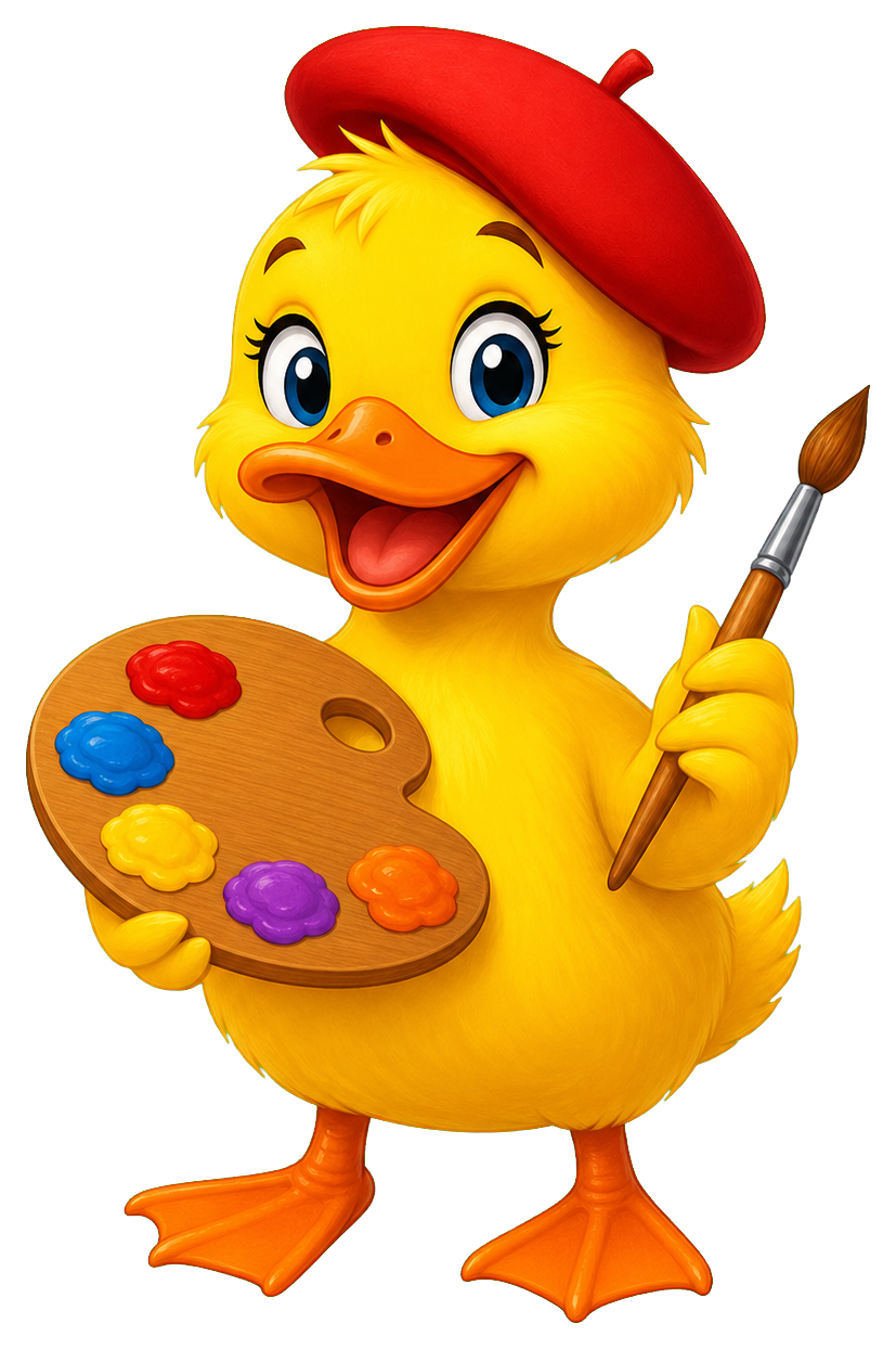 Preview for Artist Duck Sticker For Pizap Designs