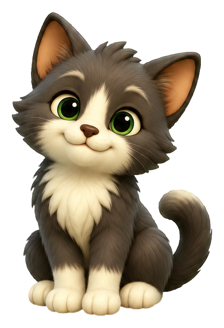 Preview for 3d Kitten Pals Tuxedo Kitten