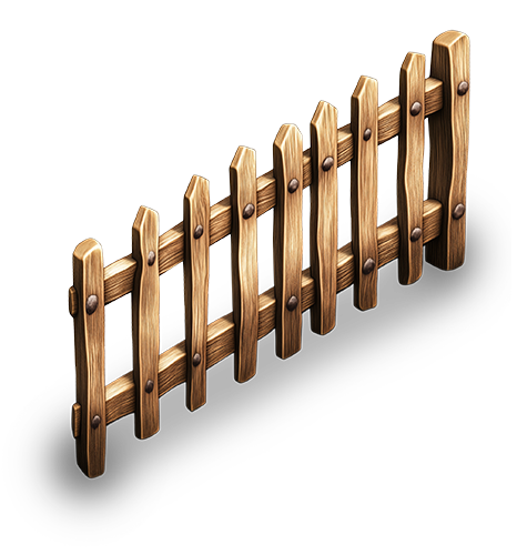 Preview for Wooden-fence-section-sticker-b8214