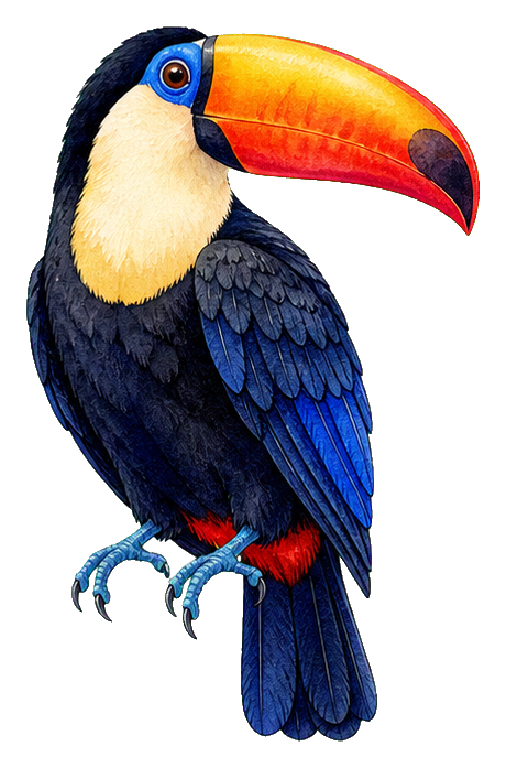 Preview for Toucan Watercolor Sticker For Designs