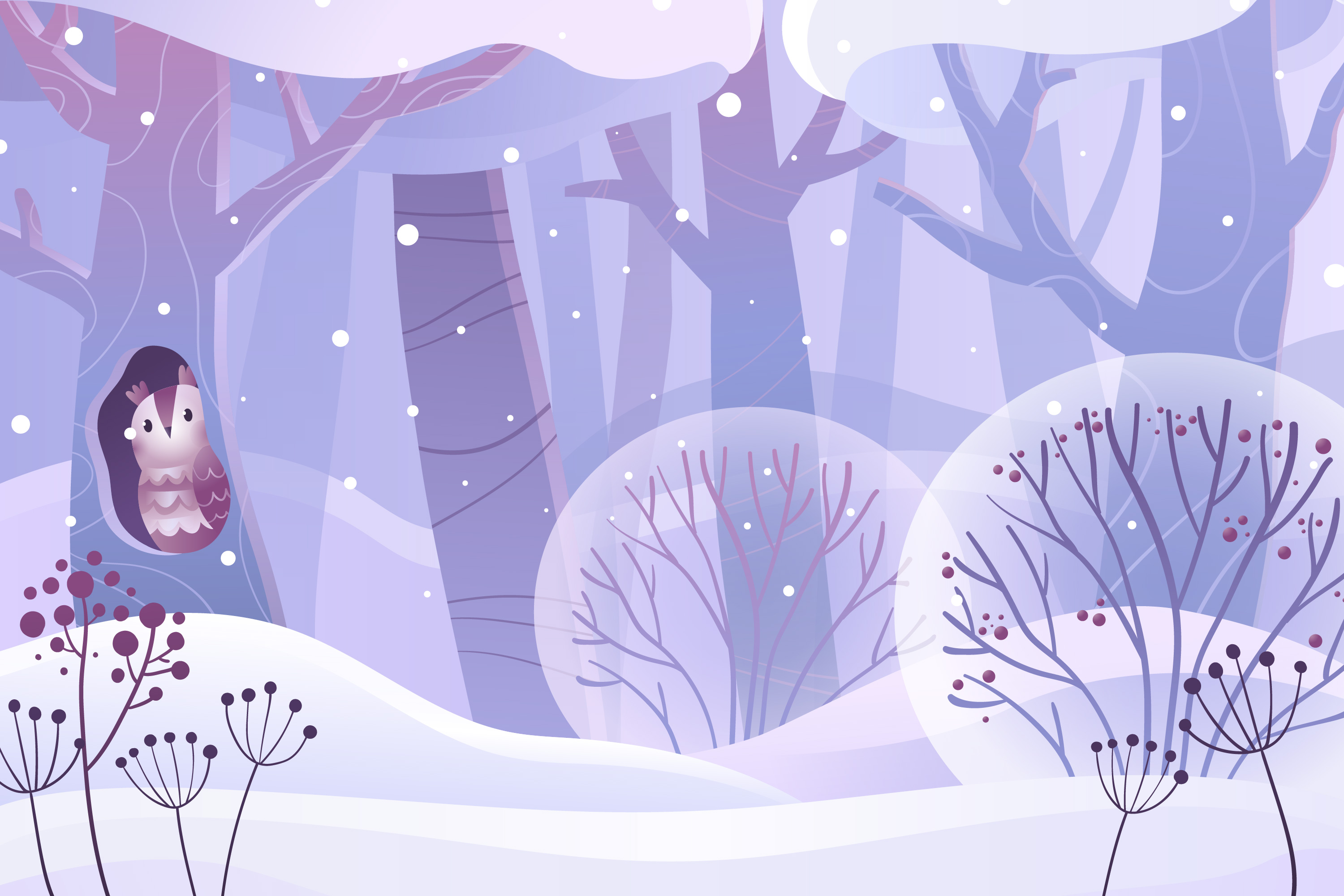 Preview for Winter-forest-landscape-background-24217