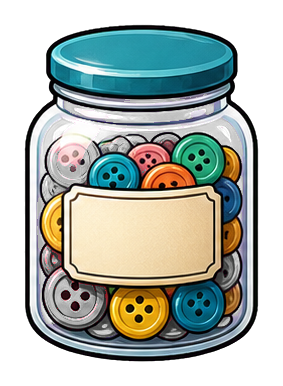 Preview for Blank Button Jar Sticker For Craft Designs