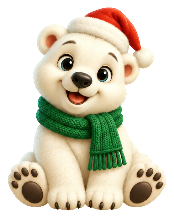 Preview for 3d Christmas Polar Bear Scarf