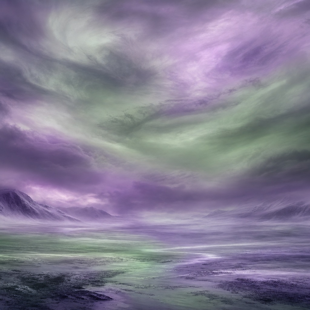 Preview for Lavender Aurora Sky Stock Background