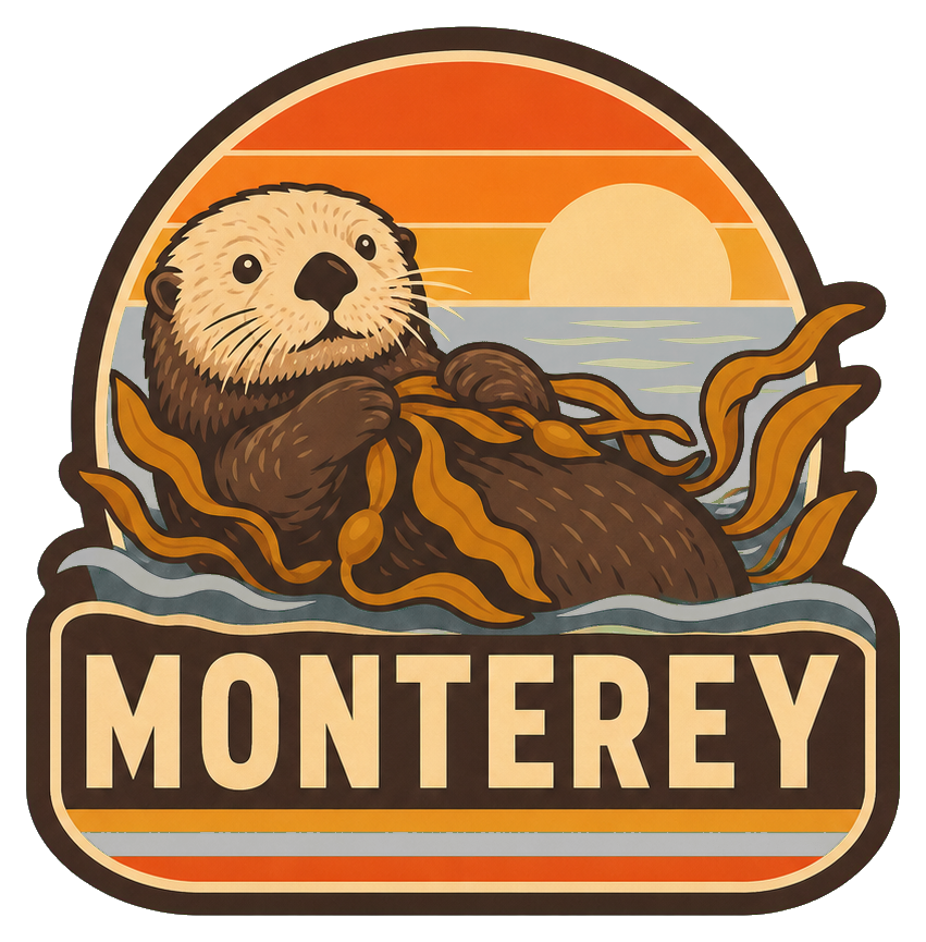 Preview for Monterey Otter Retro California Sticker