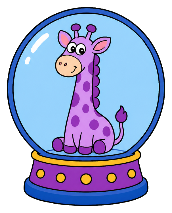 Preview for Giraffe Snow Globe Sticker