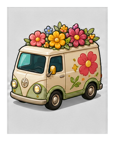 Preview for Flower Delivery Van Sticker