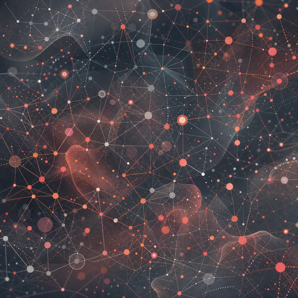 Preview for Coral Charcoal Connected Dot Field Background