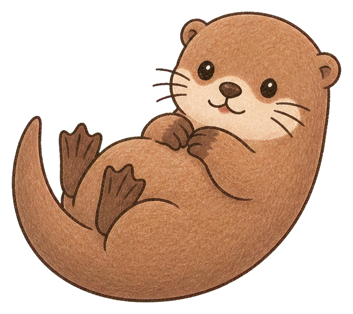 Preview for Cute Otter Sticker For Photos And Designs