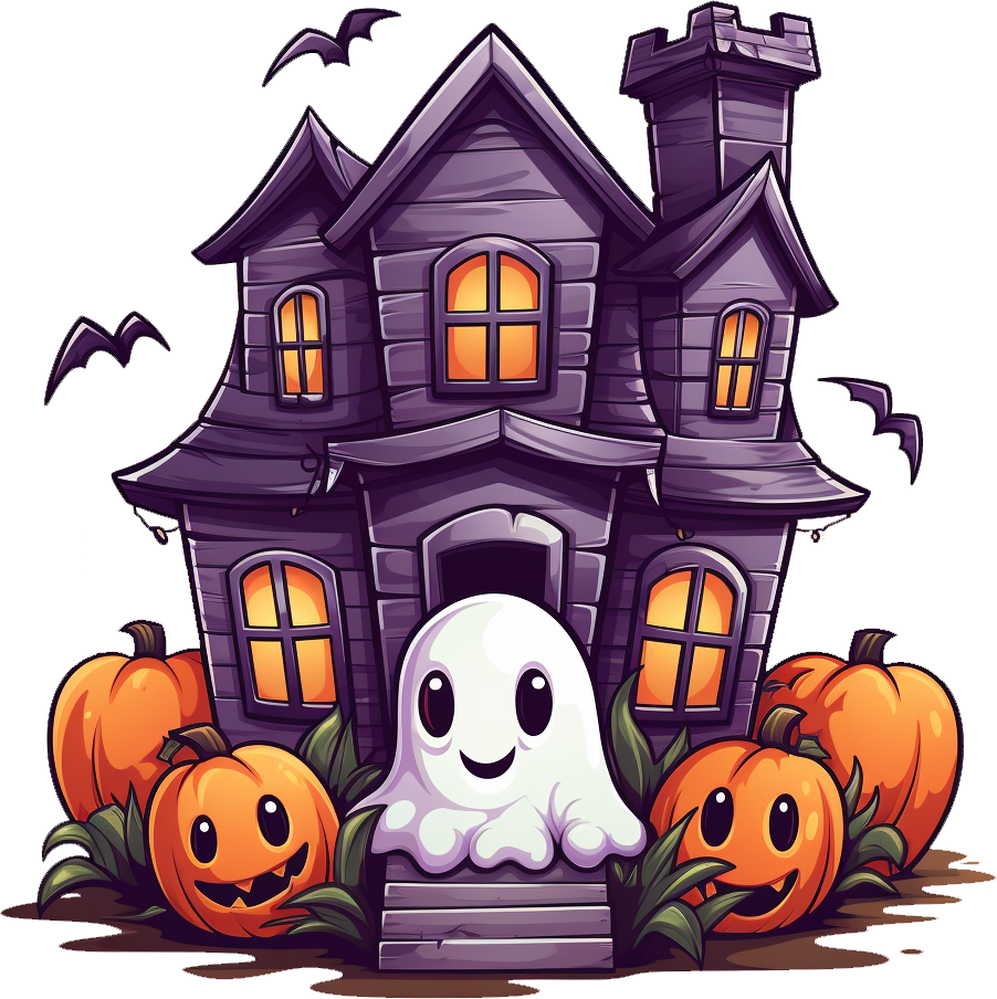 Preview for Halloween-haunted-house-illustration-halloween-best-sticker-b3ae8