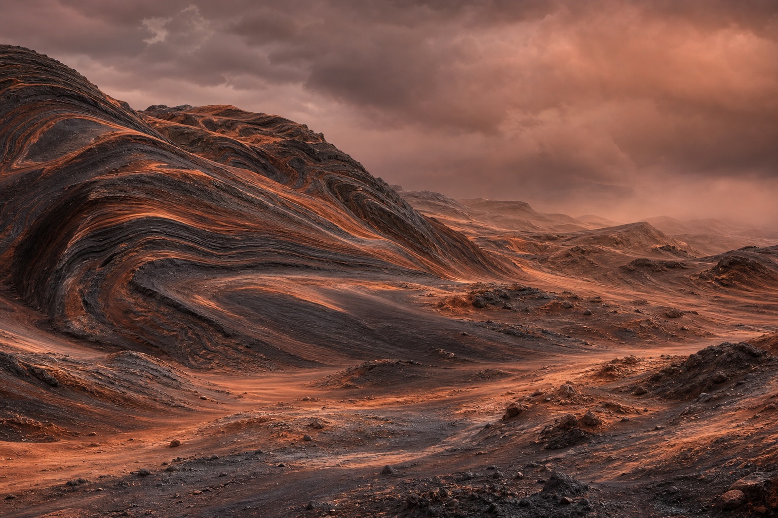 Preview for Copper Storm Sci-fi Desert Background