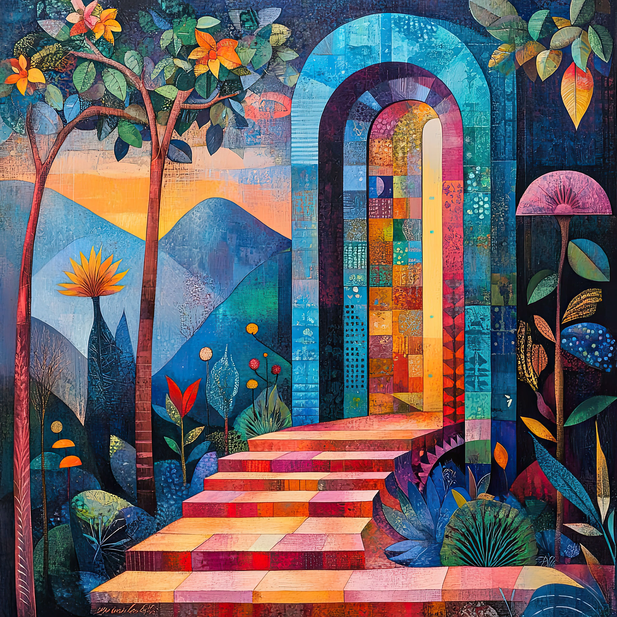 Preview for Vibrant-pathway-to-serenity-mosaic-whimsical-backdrop-background-8e2b6